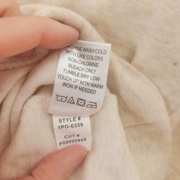 Mizzen & Main Fairway Pullover Sweater Beige Oatmeal Sweatshirt Sweater Men's L - Picture 7 of 7